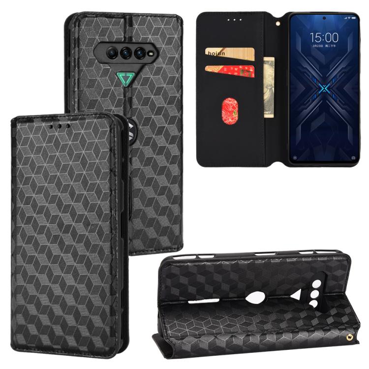 Cubic Grid Texture Flip Leather Phone Case, For Xiaomi Black Shark 5 Pro, For Xiaomi Poco M4 Pro 4G, For Xiaomi Black Shark 4