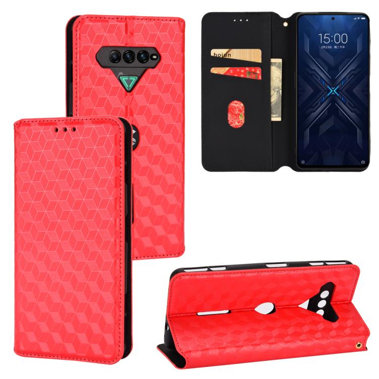 Cubic Grid Texture Flip Leather Phone Case, For Xiaomi Black Shark 5 Pro, For Xiaomi Poco M4 Pro 4G, For Xiaomi Black Shark 4
