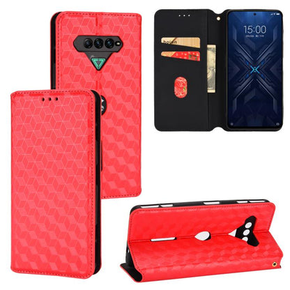 Cubic Grid Texture Flip Leather Phone Case, For Xiaomi Black Shark 5 Pro, For Xiaomi Poco M4 Pro 4G, For Xiaomi Black Shark 4