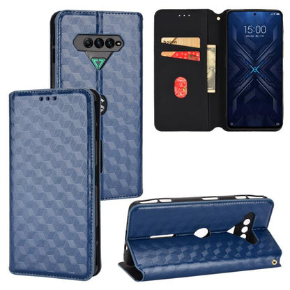 Cubic Grid Texture Flip Leather Phone Case, For Xiaomi Black Shark 5 Pro, For Xiaomi Poco M4 Pro 4G, For Xiaomi Black Shark 4