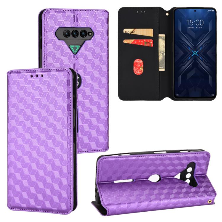 Cubic Grid Texture Flip Leather Phone Case, For Xiaomi Black Shark 5 Pro, For Xiaomi Poco M4 Pro 4G, For Xiaomi Black Shark 4