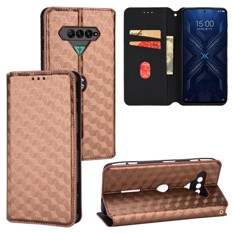 Cubic Grid Texture Flip Leather Phone Case, For Xiaomi Black Shark 5 Pro, For Xiaomi Poco M4 Pro 4G, For Xiaomi Black Shark 4