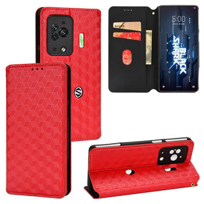 Cubic Grid Texture Flip Leather Phone Case, For Xiaomi Black Shark 5 Pro, For Xiaomi Poco M4 Pro 4G, For Xiaomi Black Shark 4