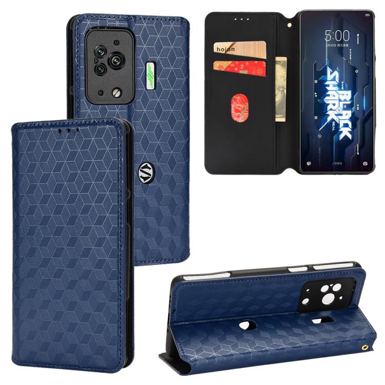 Cubic Grid Texture Flip Leather Phone Case, For Xiaomi Black Shark 5 Pro, For Xiaomi Poco M4 Pro 4G, For Xiaomi Black Shark 4