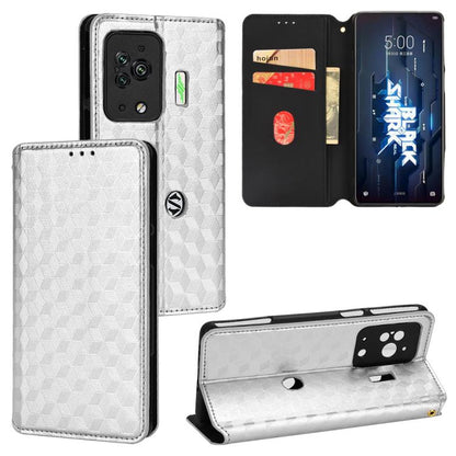 Cubic Grid Texture Flip Leather Phone Case, For Xiaomi Black Shark 5 Pro, For Xiaomi Poco M4 Pro 4G, For Xiaomi Black Shark 4