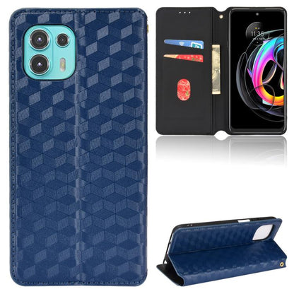 Cubic Grid Texture Flip Leather Phone Case, For Motorola Edge 20, For Motorola Edge 20 Lite, For Motorola Edge 20 Pro