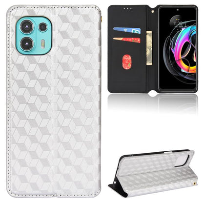 Cubic Grid Texture Flip Leather Phone Case, For Motorola Edge 20, For Motorola Edge 20 Lite, For Motorola Edge 20 Pro