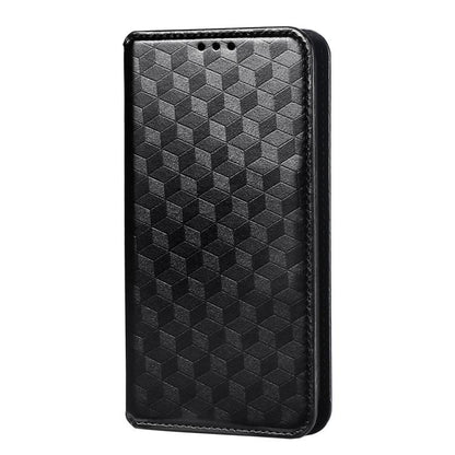 Cubic Grid Texture Flip Leather Phone Case, For Motorola Edge 20, For Motorola Edge 20 Lite, For Motorola Edge 20 Pro