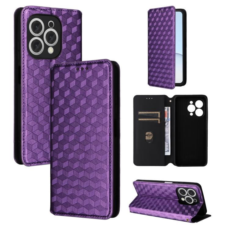 Cubic Grid Texture Flip Leather Phone Case, For Doogee B10 Pro 4G, For Doogee B10 4G, For Doogee Note 56X / Note 56X Pro, For Doogee Note 59 / Note 59 Pro, For Doogee Note 58 / Note 58 Pro, For Doogee N55 Plus, For Doogee N40 Pro
