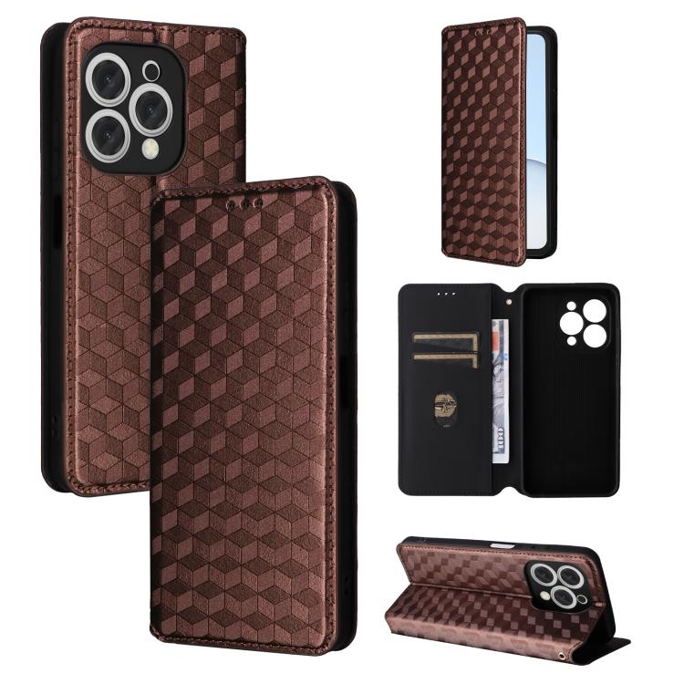 Cubic Grid Texture Flip Leather Phone Case, For Doogee B10 Pro 4G, For Doogee B10 4G, For Doogee Note 56X / Note 56X Pro, For Doogee Note 59 / Note 59 Pro, For Doogee Note 58 / Note 58 Pro, For Doogee N55 Plus, For Doogee N40 Pro