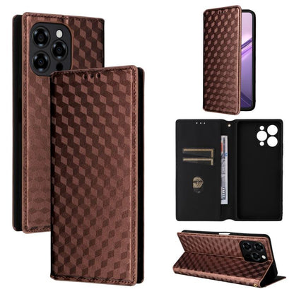 Cubic Grid Texture Flip Leather Phone Case, For Doogee B10 Pro 4G, For Doogee B10 4G, For Doogee Note 56X / Note 56X Pro, For Doogee Note 59 / Note 59 Pro, For Doogee Note 58 / Note 58 Pro, For Doogee N55 Plus, For Doogee N40 Pro