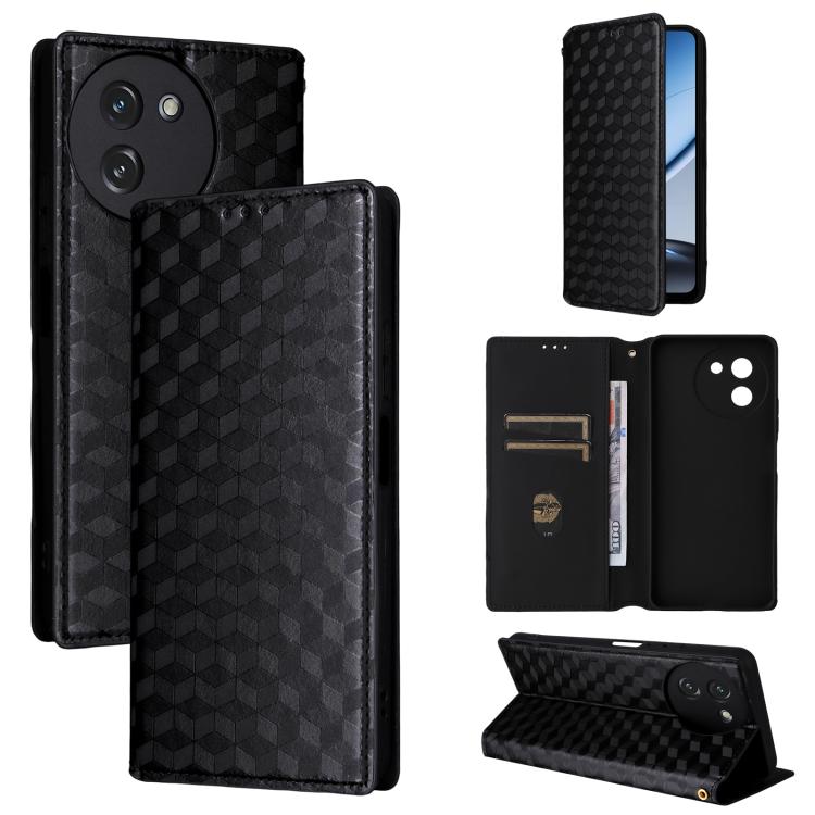 Cubic Grid Texture Flip Leather Phone Case, For Doogee B10 Pro 4G, For Doogee B10 4G, For Doogee Note 56X / Note 56X Pro, For Doogee Note 59 / Note 59 Pro, For Doogee Note 58 / Note 58 Pro, For Doogee N55 Plus, For Doogee N40 Pro
