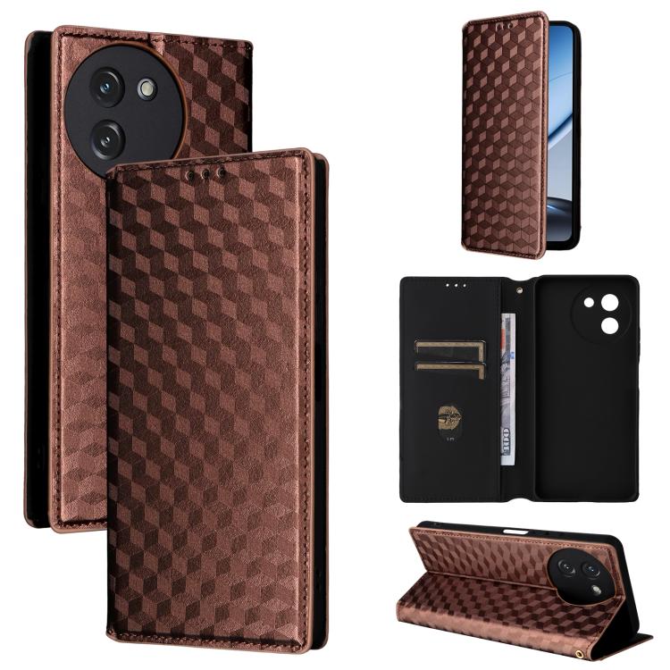 Cubic Grid Texture Flip Leather Phone Case, For Doogee B10 Pro 4G, For Doogee B10 4G, For Doogee Note 56X / Note 56X Pro, For Doogee Note 59 / Note 59 Pro, For Doogee Note 58 / Note 58 Pro, For Doogee N55 Plus, For Doogee N40 Pro
