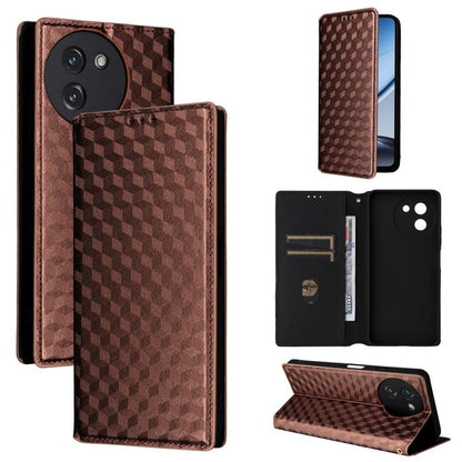 Cubic Grid Texture Flip Leather Phone Case, For Doogee B10 Pro 4G, For Doogee B10 4G, For Doogee Note 56X / Note 56X Pro, For Doogee Note 59 / Note 59 Pro, For Doogee Note 58 / Note 58 Pro, For Doogee N55 Plus, For Doogee N40 Pro