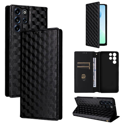 Cubic Grid Texture Flip Leather Phone Case, For Doogee B10 Pro 4G, For Doogee B10 4G, For Doogee Note 56X / Note 56X Pro, For Doogee Note 59 / Note 59 Pro, For Doogee Note 58 / Note 58 Pro, For Doogee N55 Plus, For Doogee N40 Pro