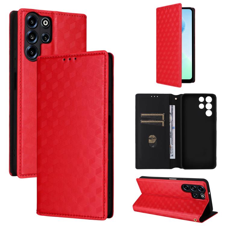 Cubic Grid Texture Flip Leather Phone Case, For Doogee B10 Pro 4G, For Doogee B10 4G, For Doogee Note 56X / Note 56X Pro, For Doogee Note 59 / Note 59 Pro, For Doogee Note 58 / Note 58 Pro, For Doogee N55 Plus, For Doogee N40 Pro