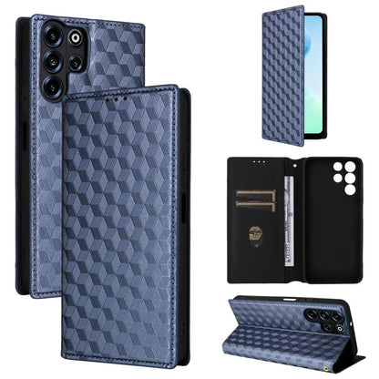 Cubic Grid Texture Flip Leather Phone Case, For Doogee B10 Pro 4G, For Doogee B10 4G, For Doogee Note 56X / Note 56X Pro, For Doogee Note 59 / Note 59 Pro, For Doogee Note 58 / Note 58 Pro, For Doogee N55 Plus, For Doogee N40 Pro
