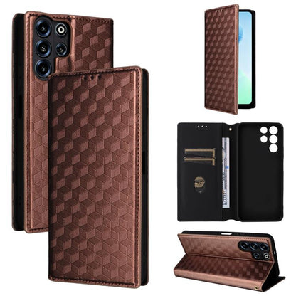 Cubic Grid Texture Flip Leather Phone Case, For Doogee B10 Pro 4G, For Doogee B10 4G, For Doogee Note 56X / Note 56X Pro, For Doogee Note 59 / Note 59 Pro, For Doogee Note 58 / Note 58 Pro, For Doogee N55 Plus, For Doogee N40 Pro