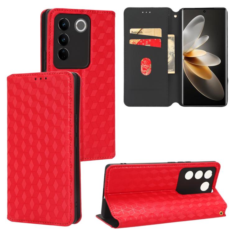 Cubic Grid Texture Flip Leather Phone Case, For vivo V29 Lite 5G / Y78 5G Global, For vivo S16 / S16 Pro / V27 Pro, For vivo S16e / V27e, For vivo Y16 4G 2022, For vivo Y76 5G / Y76s 5G, For vivo X60 Pro 5G / X60 5G Curved