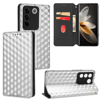 Cubic Grid Texture Flip Leather Phone Case, For vivo V29 Lite 5G / Y78 5G Global, For vivo S16 / S16 Pro / V27 Pro, For vivo S16e / V27e, For vivo Y16 4G 2022, For vivo Y76 5G / Y76s 5G, For vivo X60 Pro 5G / X60 5G Curved