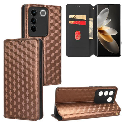 Cubic Grid Texture Flip Leather Phone Case, For vivo V29 Lite 5G / Y78 5G Global, For vivo S16 / S16 Pro / V27 Pro, For vivo S16e / V27e, For vivo Y16 4G 2022, For vivo Y76 5G / Y76s 5G, For vivo X60 Pro 5G / X60 5G Curved