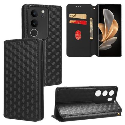 Cubic Grid Texture Flip Leather Phone Case, For vivo Y58 5G / Y38 5G / Y200i 5G, For vivo Y28 4G, For vivo X100 Ultra 5G, For vivo V30e 5G, For vivo Y100 5G IDN / V30 Lite India, For vivo Y03 4G, For vivo S18 5G / V30, For vivo S18 Pro 5G              ...