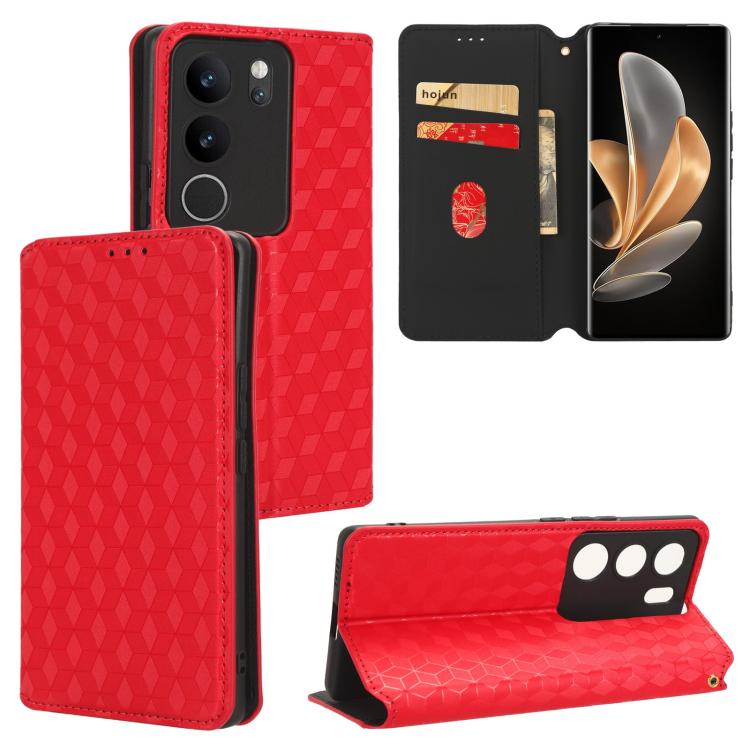 Cubic Grid Texture Flip Leather Phone Case, For vivo Y58 5G / Y38 5G / Y200i 5G, For vivo Y28 4G, For vivo X100 Ultra 5G, For vivo V30e 5G, For vivo Y100 5G IDN / V30 Lite India, For vivo Y03 4G, For vivo S18 5G / V30, For vivo S18 Pro 5G              ...