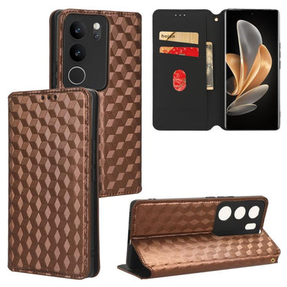 Cubic Grid Texture Flip Leather Phone Case, For vivo Y58 5G / Y38 5G / Y200i 5G, For vivo Y28 4G, For vivo X100 Ultra 5G, For vivo V30e 5G, For vivo Y100 5G IDN / V30 Lite India, For vivo Y03 4G, For vivo S18 5G / V30, For vivo S18 Pro 5G              ...