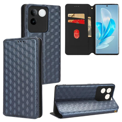 Cubic Grid Texture Flip Leather Phone Case, For vivo Y58 5G / Y38 5G / Y200i 5G, For vivo Y28 4G, For vivo X100 Ultra 5G, For vivo V30e 5G, For vivo Y100 5G IDN / V30 Lite India, For vivo Y03 4G, For vivo S18 5G / V30, For vivo S18 Pro 5G              ...