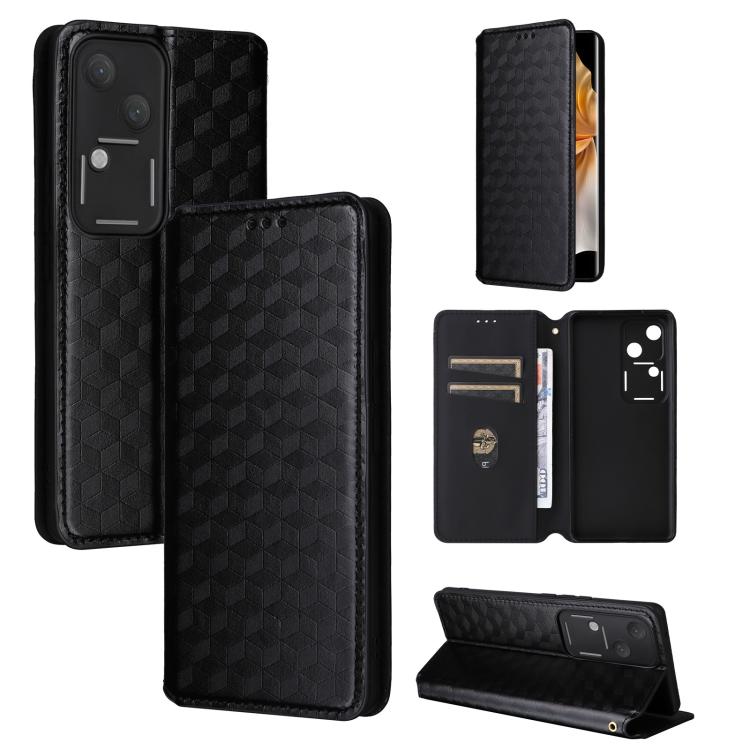 Cubic Grid Texture Flip Leather Phone Case, For vivo Y58 5G / Y38 5G / Y200i 5G, For vivo Y28 4G, For vivo X100 Ultra 5G, For vivo V30e 5G, For vivo Y100 5G IDN / V30 Lite India, For vivo Y03 4G, For vivo S18 5G / V30, For vivo S18 Pro 5G              ...