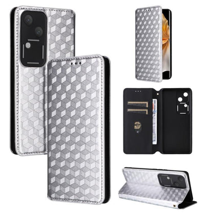 Cubic Grid Texture Flip Leather Phone Case, For vivo Y58 5G / Y38 5G / Y200i 5G, For vivo Y28 4G, For vivo X100 Ultra 5G, For vivo V30e 5G, For vivo Y100 5G IDN / V30 Lite India, For vivo Y03 4G, For vivo S18 5G / V30, For vivo S18 Pro 5G              ...
