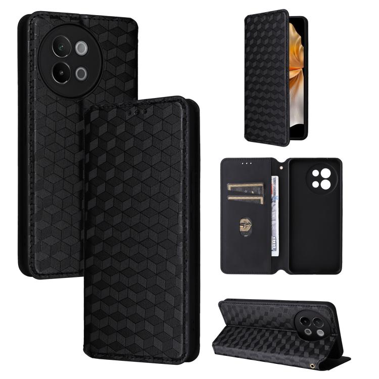 Cubic Grid Texture Flip Leather Phone Case, For vivo Y58 5G / Y38 5G / Y200i 5G, For vivo Y28 4G, For vivo X100 Ultra 5G, For vivo V30e 5G, For vivo Y100 5G IDN / V30 Lite India, For vivo Y03 4G, For vivo S18 5G / V30, For vivo S18 Pro 5G              ...