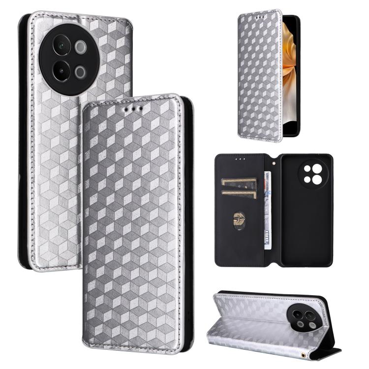 Cubic Grid Texture Flip Leather Phone Case, For vivo Y58 5G / Y38 5G / Y200i 5G, For vivo Y28 4G, For vivo X100 Ultra 5G, For vivo V30e 5G, For vivo Y100 5G IDN / V30 Lite India, For vivo Y03 4G, For vivo S18 5G / V30, For vivo S18 Pro 5G              ...