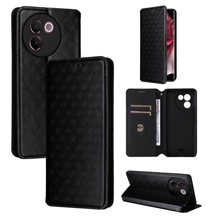 Cubic Grid Texture Flip Leather Phone Case, For vivo Y58 5G / Y38 5G / Y200i 5G, For vivo Y28 4G, For vivo X100 Ultra 5G, For vivo V30e 5G, For vivo Y100 5G IDN / V30 Lite India, For vivo Y03 4G, For vivo S18 5G / V30, For vivo S18 Pro 5G              ...