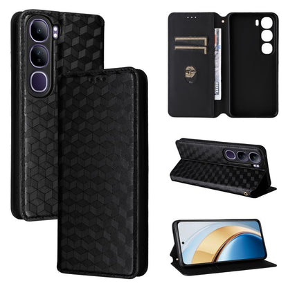 Cubic Grid Texture Flip Leather Phone Case, For vivo Y400 4G / 5G / Z10 Lite 4G, For vivo V60 5G, For vivo X200 FE 5G / S30 Pro mini 5G, For vivo X200s 5G, For vivo X200 Ultra 5G, For vivo Y39 5G / Y300i 5G, For vivo V50 Lite 5G, For vivo Y29 4G / T4X ...
