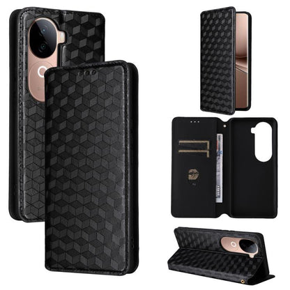 Cubic Grid Texture Flip Leather Phone Case, For vivo Y400 4G / 5G / Z10 Lite 4G, For vivo V60 5G, For vivo X200 FE 5G / S30 Pro mini 5G, For vivo X200s 5G, For vivo X200 Ultra 5G, For vivo Y39 5G / Y300i 5G, For vivo V50 Lite 5G, For vivo Y29 4G / T4X ...