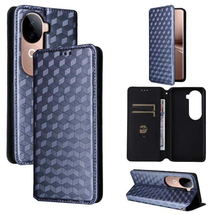 Cubic Grid Texture Flip Leather Phone Case, For vivo Y400 4G / 5G / Z10 Lite 4G, For vivo V60 5G, For vivo X200 FE 5G / S30 Pro mini 5G, For vivo X200s 5G, For vivo X200 Ultra 5G, For vivo Y39 5G / Y300i 5G, For vivo V50 Lite 5G, For vivo Y29 4G / T4X ...