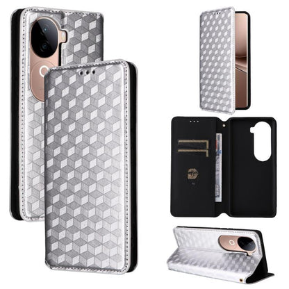 Cubic Grid Texture Flip Leather Phone Case, For vivo Y400 4G / 5G / Z10 Lite 4G, For vivo V60 5G, For vivo X200 FE 5G / S30 Pro mini 5G, For vivo X200s 5G, For vivo X200 Ultra 5G, For vivo Y39 5G / Y300i 5G, For vivo V50 Lite 5G, For vivo Y29 4G / T4X ...