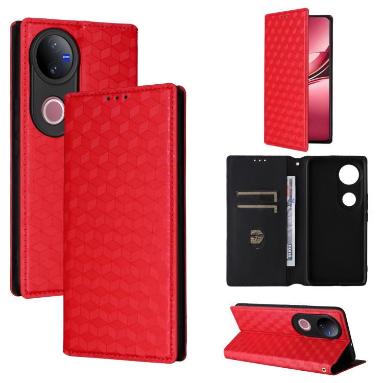 Cubic Grid Texture Flip Leather Phone Case, For vivo Y400 4G / 5G / Z10 Lite 4G, For vivo V60 5G, For vivo X200 FE 5G / S30 Pro mini 5G, For vivo X200s 5G, For vivo X200 Ultra 5G, For vivo Y39 5G / Y300i 5G, For vivo V50 Lite 5G, For vivo Y29 4G / T4X ...