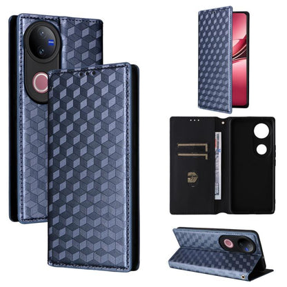 Cubic Grid Texture Flip Leather Phone Case, For vivo Y400 4G / 5G / Z10 Lite 4G, For vivo V60 5G, For vivo X200 FE 5G / S30 Pro mini 5G, For vivo X200s 5G, For vivo X200 Ultra 5G, For vivo Y39 5G / Y300i 5G, For vivo V50 Lite 5G, For vivo Y29 4G / T4X ...