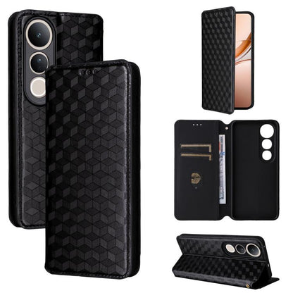 Cubic Grid Texture Flip Leather Phone Case, For vivo Y400 4G / 5G / Z10 Lite 4G, For vivo V60 5G, For vivo X200 FE 5G / S30 Pro mini 5G, For vivo X200s 5G, For vivo X200 Ultra 5G, For vivo Y39 5G / Y300i 5G, For vivo V50 Lite 5G, For vivo Y29 4G / T4X ...