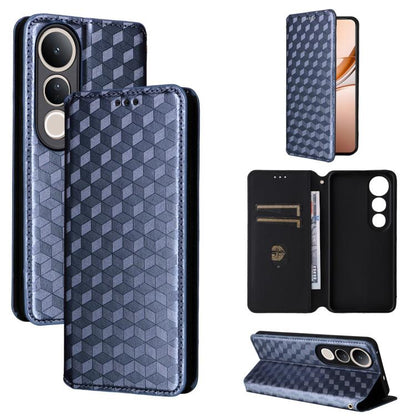 Cubic Grid Texture Flip Leather Phone Case, For vivo Y400 4G / 5G / Z10 Lite 4G, For vivo V60 5G, For vivo X200 FE 5G / S30 Pro mini 5G, For vivo X200s 5G, For vivo X200 Ultra 5G, For vivo Y39 5G / Y300i 5G, For vivo V50 Lite 5G, For vivo Y29 4G / T4X ...