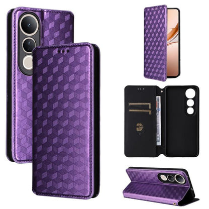 Cubic Grid Texture Flip Leather Phone Case, For vivo Y400 4G / 5G / Z10 Lite 4G, For vivo V60 5G, For vivo X200 FE 5G / S30 Pro mini 5G, For vivo X200s 5G, For vivo X200 Ultra 5G, For vivo Y39 5G / Y300i 5G, For vivo V50 Lite 5G, For vivo Y29 4G / T4X ...