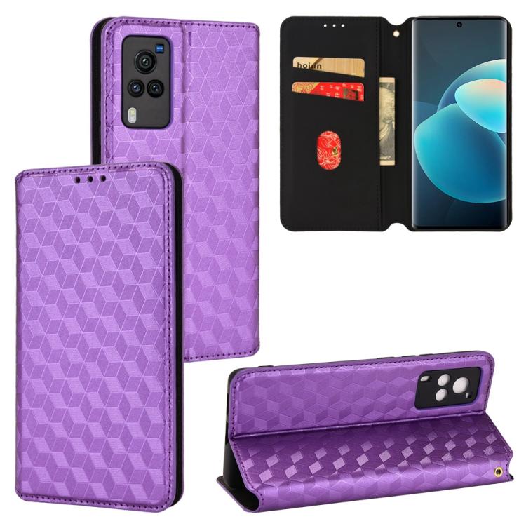 Cubic Grid Texture Flip Leather Phone Case, For vivo V29 Lite 5G / Y78 5G Global, For vivo S16 / S16 Pro / V27 Pro, For vivo S16e / V27e, For vivo Y16 4G 2022, For vivo Y76 5G / Y76s 5G, For vivo X60 Pro 5G / X60 5G Curved