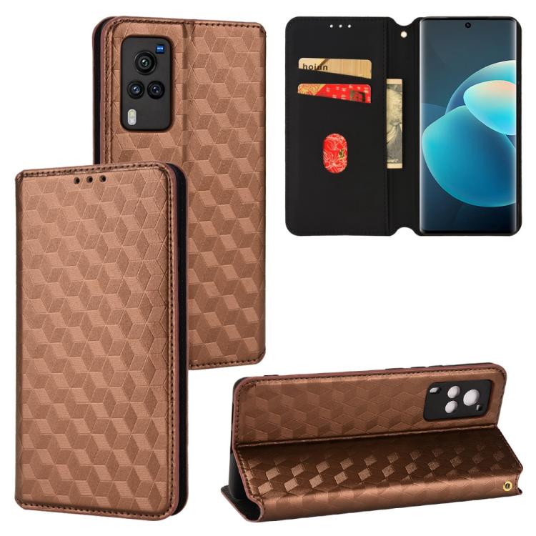 Cubic Grid Texture Flip Leather Phone Case, For vivo V29 Lite 5G / Y78 5G Global, For vivo S16 / S16 Pro / V27 Pro, For vivo S16e / V27e, For vivo Y16 4G 2022, For vivo Y76 5G / Y76s 5G, For vivo X60 Pro 5G / X60 5G Curved