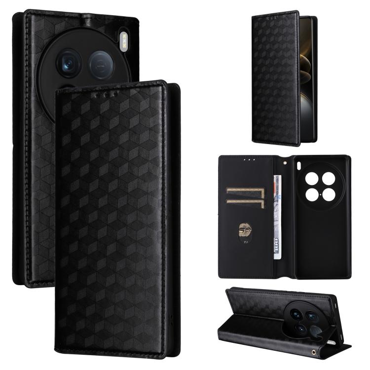 Cubic Grid Texture Flip Leather Phone Case, For vivo Y58 5G / Y38 5G / Y200i 5G, For vivo Y28 4G, For vivo X100 Ultra 5G, For vivo V30e 5G, For vivo Y100 5G IDN / V30 Lite India, For vivo Y03 4G, For vivo S18 5G / V30, For vivo S18 Pro 5G              ...