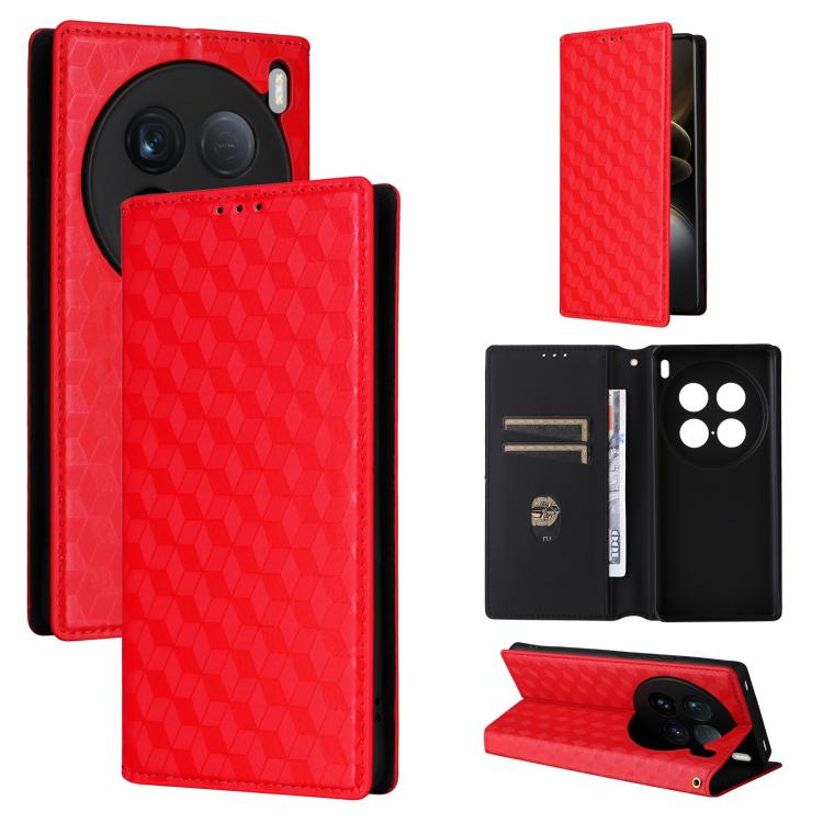 Cubic Grid Texture Flip Leather Phone Case, For vivo Y58 5G / Y38 5G / Y200i 5G, For vivo Y28 4G, For vivo X100 Ultra 5G, For vivo V30e 5G, For vivo Y100 5G IDN / V30 Lite India, For vivo Y03 4G, For vivo S18 5G / V30, For vivo S18 Pro 5G              ...