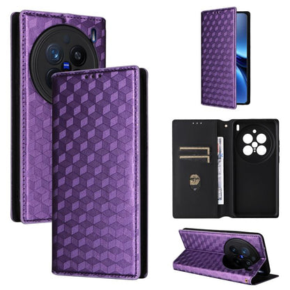 Cubic Grid Texture Flip Leather Phone Case, For vivo Y400 4G / 5G / Z10 Lite 4G, For vivo V60 5G, For vivo X200 FE 5G / S30 Pro mini 5G, For vivo X200s 5G, For vivo X200 Ultra 5G, For vivo Y39 5G / Y300i 5G, For vivo V50 Lite 5G, For vivo Y29 4G / T4X ...