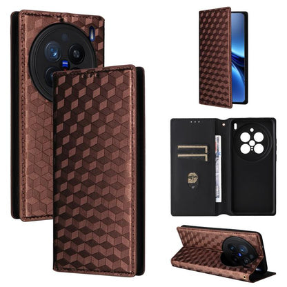 Cubic Grid Texture Flip Leather Phone Case, For vivo Y400 4G / 5G / Z10 Lite 4G, For vivo V60 5G, For vivo X200 FE 5G / S30 Pro mini 5G, For vivo X200s 5G, For vivo X200 Ultra 5G, For vivo Y39 5G / Y300i 5G, For vivo V50 Lite 5G, For vivo Y29 4G / T4X ...