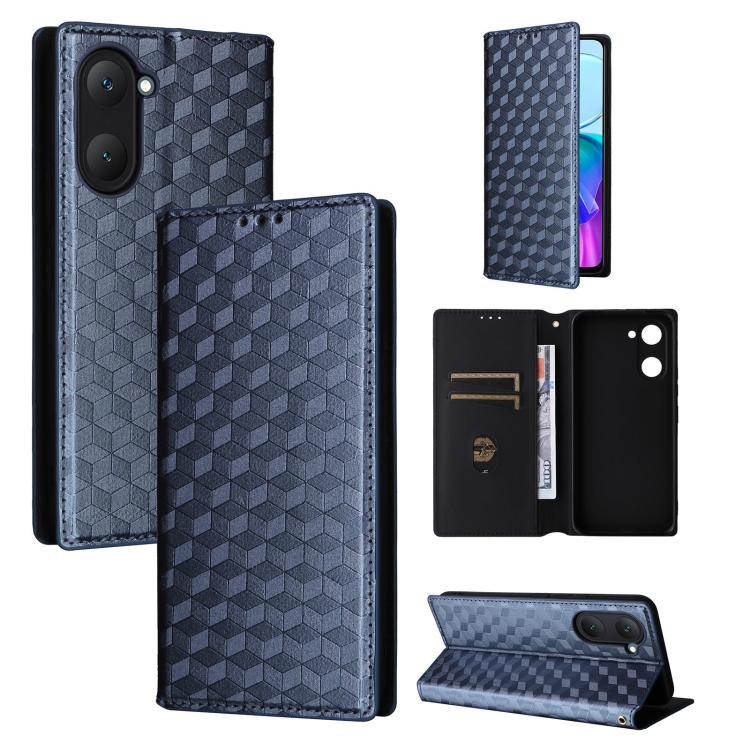 Cubic Grid Texture Flip Leather Phone Case, For vivo Y58 5G / Y38 5G / Y200i 5G, For vivo Y28 4G, For vivo X100 Ultra 5G, For vivo V30e 5G, For vivo Y100 5G IDN / V30 Lite India, For vivo Y03 4G, For vivo S18 5G / V30, For vivo S18 Pro 5G              ...